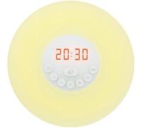 Radio-réveil lumineux - Sons de la nature - Lever de soleil simulé - 5 couleurs de lumière - Lampe de chevet