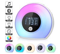Radio Réveil Matin avec Effets Lumineux 2019 Amélioré Lampe de Chevet avec 3 Nature Sounds and 5 Color Light for Children Bedrooms