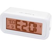 Radio-réveil MyTime Amber avec rétroéclairage réglable couleur ambre, alarme et affichage de la température - Blanc