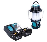 Radio sans fil Makita DMR 056 18 V FM DAB+ avec lanterne et lampe torche 360° IP65 + 2 batteries 9,0 Ah + chargeur