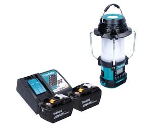 Radio sans fil Makita DMR 056 18 V FM DAB+ avec lanterne et lampe torche 360° IP65 + 2 batteries 9,0 Ah + chargeur
