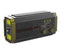 Radio solaire portable à manivelle, kit de survie d'urgence avec batterie rechargeable, chargeur USB, lampe torche et lampe de lecture pour les