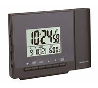 Radiocommandé Horloge de Projection avec thermomètre TFA 60.5013 (Noir)