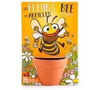 radis et capucine - fleurs des abeilles à semer - carte avec pot G
