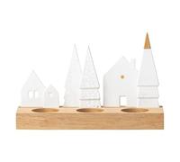 Räder Holiday Village House Photophore en porcelaine et bois