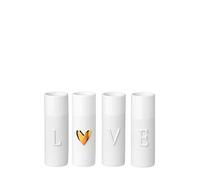 Räder Lot de 4 Mini vases Love