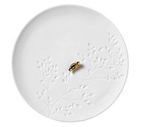 Räder x Assiette en Porcelaine « Oiseau Non émaillée, Blanc, Ø 14 cm