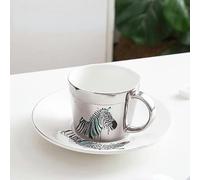 RAEF Tasse anamorphique Cheval créative, Tasse à réflexion Miroir, Tasse à Colibri, Service à café et à thé avec Dessous de Verre, Bouteille d'eau de 90 à 220ml