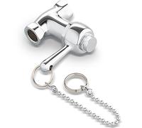 RAEFLOW Vanne de douche à fermeture automatique, chromée, raccord FIP 1/2", robinet à globe, 3 ports, chaîne de tirage, utilisation extérieure/intérieure