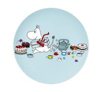 Rätt Start Assiette plate Mumin Picknick Ø19.5 cm Bleu clair