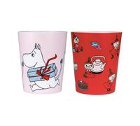 Rätt Start Tasses à emporter Mumin Lilla My 20 cl. Lot de 2 Rouge-rose