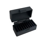 RAFGALDEX de Batterie pour 10 Piles Bouton avec Compartiment, Black | La boîte à 10 emplacements offre un stockage sécurisé avec des compartiments individuels pour un accès facile et un