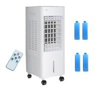Rafraichisseur d’Air mobile 4 en 1 avec Télécommande, Climatiseur Mobile sans Évacuation, Réservoir d’Eau 12L, ioniseur humidificateur purificateur d'air, Minuterie 7.5H(Remote)