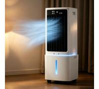 Rafraîchisseur d'air évaporatif 12L, 3 vitesses, télécommande, oscillation
