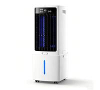 Rafraîchisseur d'Air Évaporatif 3-en-1 12L, Rafraîchisseur de Pièce Portable avec Télécommande, 3 Vitesses et Modes de Vent, Oscillation à 120°, Minuterie 12h, pour Maison, Bureau, Garage