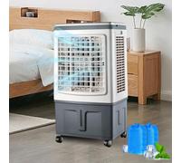 Rafraîchisseur d'Air Évaporatif 30L, Refroidisseur Sans Tuyau 100W, 3000 m³/h Humidificateur Autonome pour Grandes Pièces
