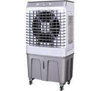 Rafraîchisseur d'air Évaporatif 4 en 1 avec Réservoir 60L, Oscillation 120° | Ventilateur Portable à roulettes pour Bureau, Atelier, Garage, Terrasse | Moteur 200W | 12H d'Autonomie