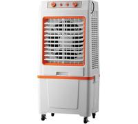 Rafraîchisseur d'air Évaporatif Industriel 3-en-1 Portable - Réservoir 40L Séparé, Oscillation 120°, 3 Vitesses, Refroidissement par Cristaux de Glace - pour Grandes Pièces, Usines, Bureaux,Orange
