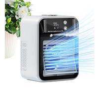 Rafraîchisseur d'air évaporatif Mini Rafraîchisseur Évaporatif à Vitesse | Réservoir d'Eau 500 ml pour Bureau Pour Garage Camping Intérieur Bureau Chambre Maiso