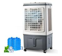 RafraîChisseur D'Air éVaporatif Portable, RéServoir D'Eau De 30 L, Ventilateur De Refroidissement pour Climatiseur, 3 Vitesses De Vent, 2 Blocs RéFrigéRants, pour La Maison Et Le Bureau