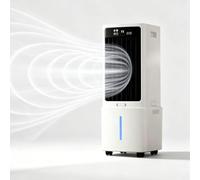 Rafraîchisseur d'air évaporatif pour maison et bureau, ventilateur refroidissant et humidificateur 3-en-1 avec réservoir amovible 12L, débit 1000m³/h, minuterie 12H, télécommande, silencieux
