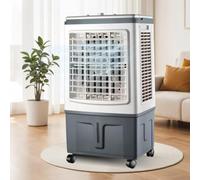 Rafraîchisseur d'Air Grand Modèle 30L, Humidificateur Évaporatif Mobile Mécanique, 2 Packs de Glace, Oscillation Grand Angle