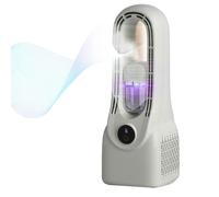 Rafraîchisseur d'Air Mobile 3 en 1 Ventilateur Humidificateur Ventilateur réglable à 6 vitesses 3000mah Réservoir d'eau de 150 ml