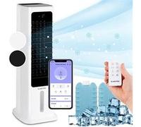 Rafraîchisseur d'air mobile - 360° oscillation - Ventilateur climatiseur mobile sans évacuation - 450 m³/h - 6l - Blanc Blanc G