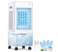 Rafraîchisseur d'air mobile Eysddifr YZ-1000R 4-en-1, 85W, réservoir 8L, humidificateur, purificateur, silencieux, télécommande