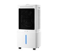 RafraîChisseur D'Air Mobile Par éVaporation de 25L, Ventilateur De Climatisation Portable pour La Maison, 3 Vitesses, Minuterie 12h, TéLéCommande, Large Sortie D'Air, pour Chambre Et Bureau
