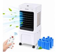 Rafraîchisseur d'Air - Nicease - 3 en 1 65W Réservoir 15L 3 Vitesses 8 boîtes à cristaux de glace Rafraîchisseur d'air évaporatif