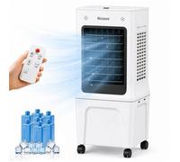 Rafraîchisseur d'Air- Nicease -63x27x28cm réfrigération par cristaux de glace Réservoir d'eau de 15L Avec télécommande faible bruit