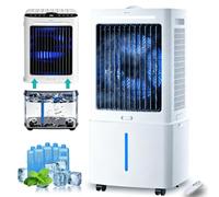 Rafraîchisseur d'Air Portable 4-en-1 Sans Tuyau 24 Vitesses, Réservoir 25L, 6 Pains de Glace, Minuterie 12H, Oscillation 90°, Télécommande, 85W Refroidisseur Évaporatif