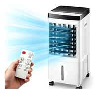 Rafraîchisseur d'air portable, Climatiseur Mobile, Climatiseur portable avec télécommande, écran LED, 3 vitesses, 120°, 10 L, 65W
