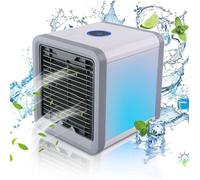 Rafraîchisseur d'air portable - PZCC - 3 en 1 - 486 m³/h - 60W - Violet - 3 vitesses - Silencieux - USB - 650 ml