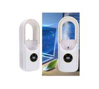 Rafraîchisseur d'air portable sans pales - Mini ventilateur de bureau USB 6 vitesses 6W - Ventilateur brumisateur minuterie LED