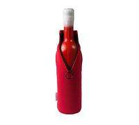 Rafraîchisseur de bouteille en néoprène, Seau à Vin, Rafraîchisseur de boissons, Dress-your-drink, Rot, 1 Stück 0.7 / 0.75 Liter