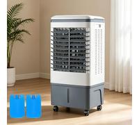 Rafraîchisseur évaporatif de 2500 CFM avec télécommande et 2 bacs à glace, ventilateur portable, unité de climatisation 4 en 1, condiments