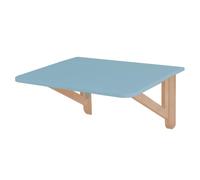 RAGABA Tableau mural pliable 60 x 70 cm en bois de frêne bleu pigeon | Petite table pliante en bois de frêne massif et panneau MDF laminé et laqué.