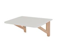 RAGABA Tableau mural pliable en frêne gris perle 60 x 70 cm | Petite table pliante en bois de frêne massif et panneau MDF laminé et laqué.