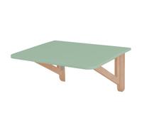 RAGABA Tableau mural pliable en frêne vert sauge 60 x 70 cm | Petite table pliante en bois de frêne massif et panneau MDF laminé et laqué.