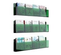 RAGOPILEN Porte-revues mural en acrylique transparent | Acrylique transparent 40-120 cm 1/2/3 pcs Support mural : salon chambre bureau(3pcs,60cm/26in)