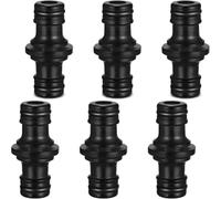 Raheem 6 Pièces 1/2 Pouce Double Connecteur Tuyau d’arrosage Raccords de Tuyaux Schlauchkupplung Gardena Connecteur Double Prolongateur de Raccord Tuyau pour Jardin Maison (Noir)