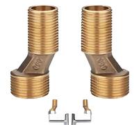 Raheem Lot de 2 bras pivotants réglables - Bras d'extension, bras d'extension, bras pivotant, long raccords de robinet - Adaptateur 3/4" vers 1/2" en laiton