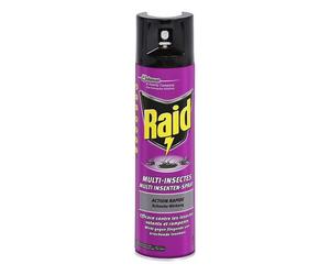 Raid 1 Aérosol Multi Insectes Volants et Rampants Usage Intérieur et Extérieur