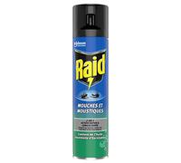 Raid Aerosol Mouches & Moustiques Eucalyptus 2En1 400Ml