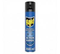 Raid Aérosol Volants - Répulsif Moustiques et Moustiques Tigres - Action Rapide - Sans Parfum Ajouté - 1 Aérosol 300 ML
