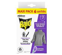 Raid Anti-Mites Gel Senteur Lavande Maxi Pack 6 Unites - Attestation Woolmark