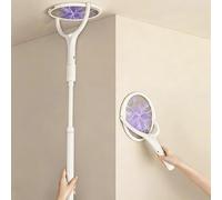 Raid électrique anti-moustiques - Raquette insecticide - Lutte contre les insectes - Tête pivotante, manche télescopique - Longueur : 70 cm - Couleur : blanc