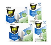 Raid Essentials 2 Diffuseurs Electriques Liquides et 2 Recharges Electriques Liquides 45 Nuits, Pour Insecte